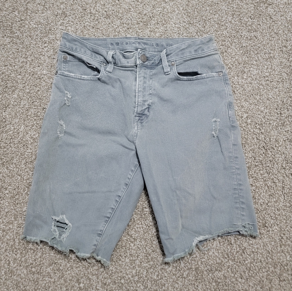 American Eagle Outfitters Gray Denim Shorts